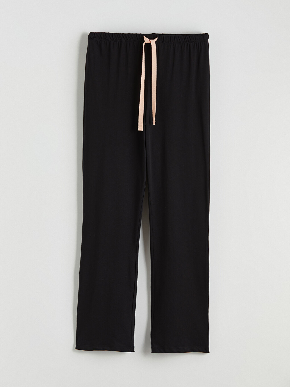Siyah Beli Lastikli Kadın Pijama Alt-2