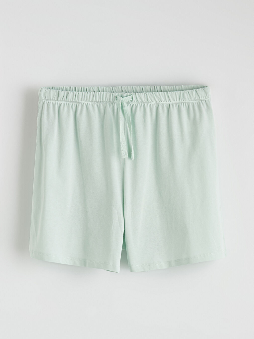 Turkuaz Bisiklet Yaka Baskılı Kadın Şortlu Pijama Takımı-8