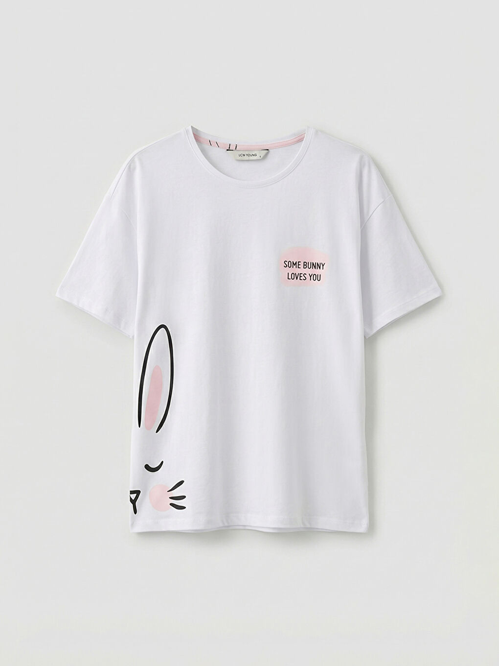 Pembe Bisiklet Yaka Baskılı Kadın Pijama Takım-5