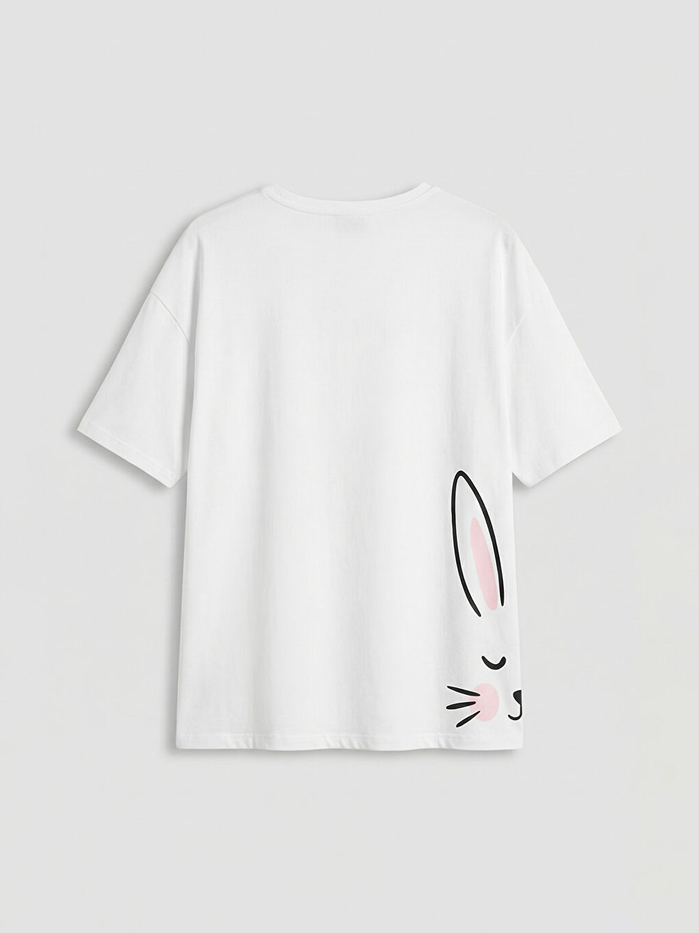 Pembe Bisiklet Yaka Baskılı Kadın Pijama Takım-6