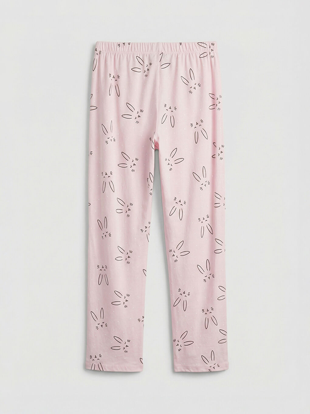 Pembe Bisiklet Yaka Baskılı Kadın Pijama Takım-8