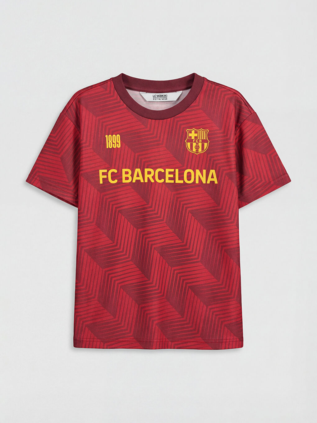 Bordo FC Barcelona Baskılı Erkek Çocuk Tişört