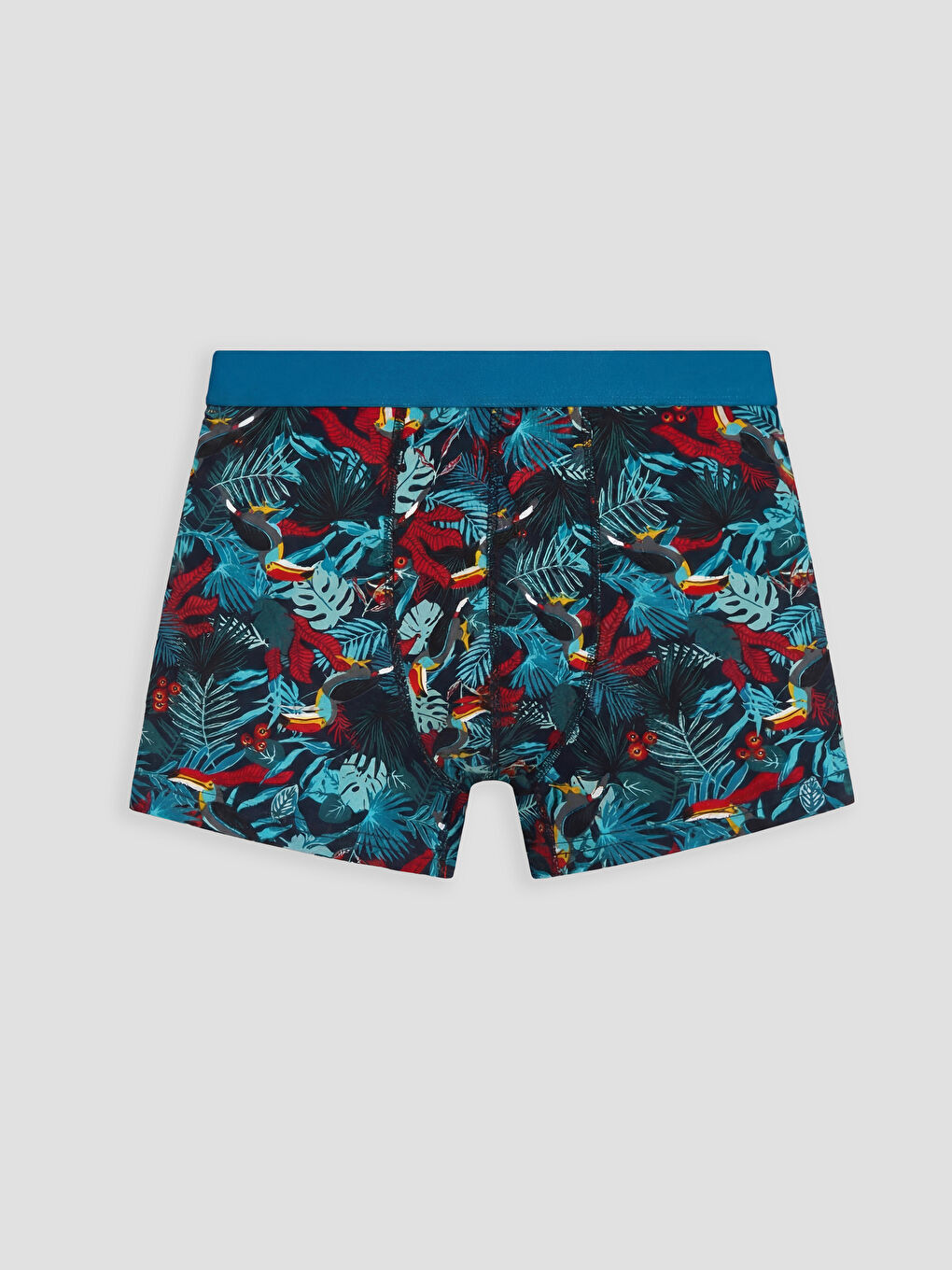 Turkuaz Standart Kalıp Pamuklu Esnek Erkek Boxer 5'li-2