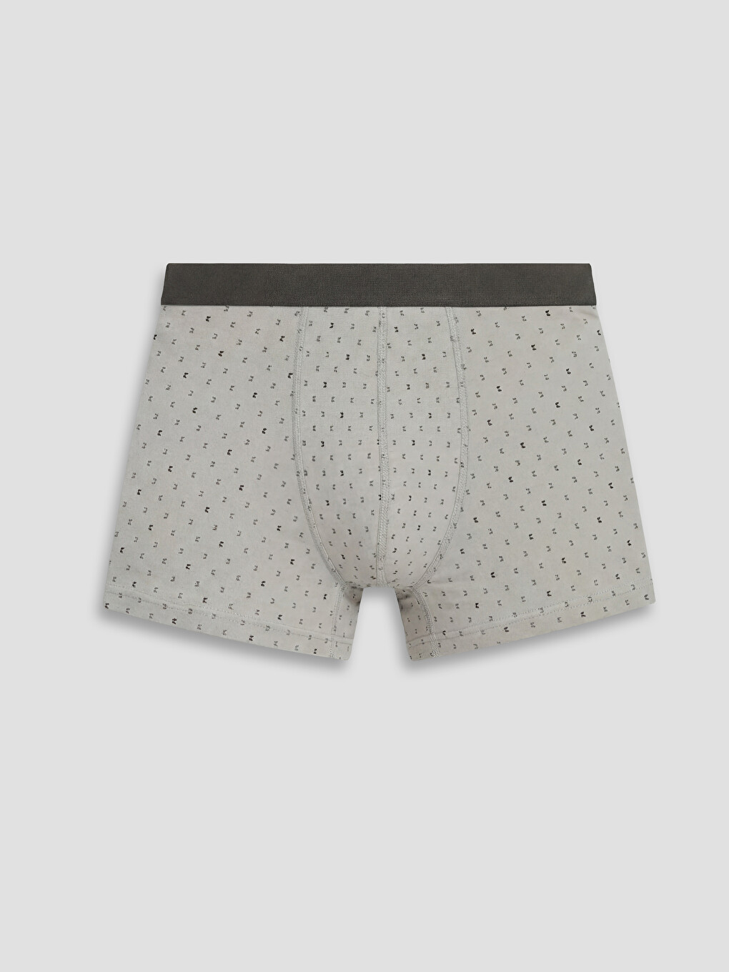 Gri Pamuklu Esnek Erkek Boxer