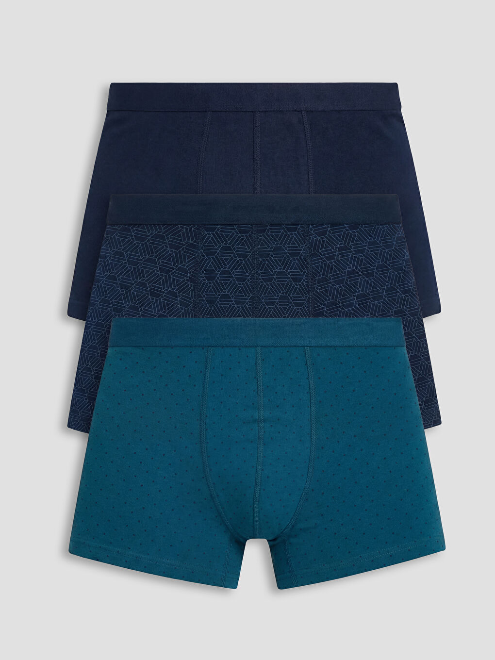 Boxeri Bărbați cu Talie Elastică, Pachet de 3