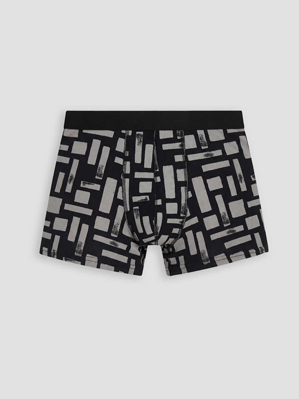 Siyah Pamuklu Esnek Kumaş Erkek Boxer 3'lü-2