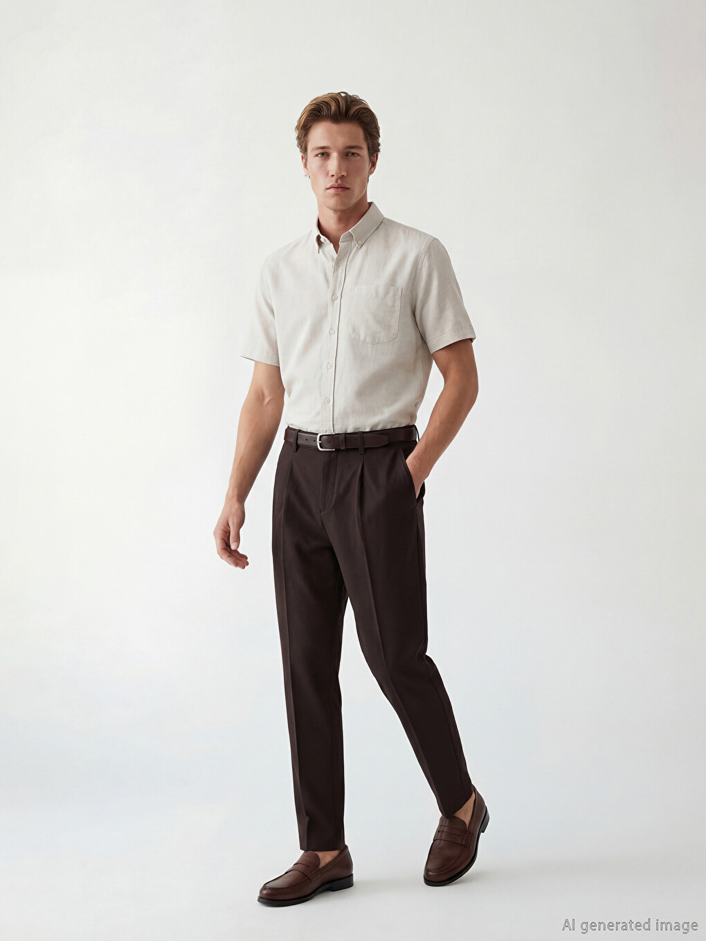 Regular Fit Dobby Men's Shirt-1