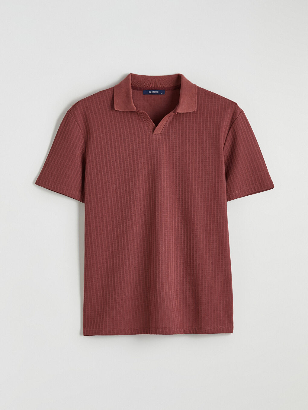 Bordo Polo Yaka Erkek Tişört-4