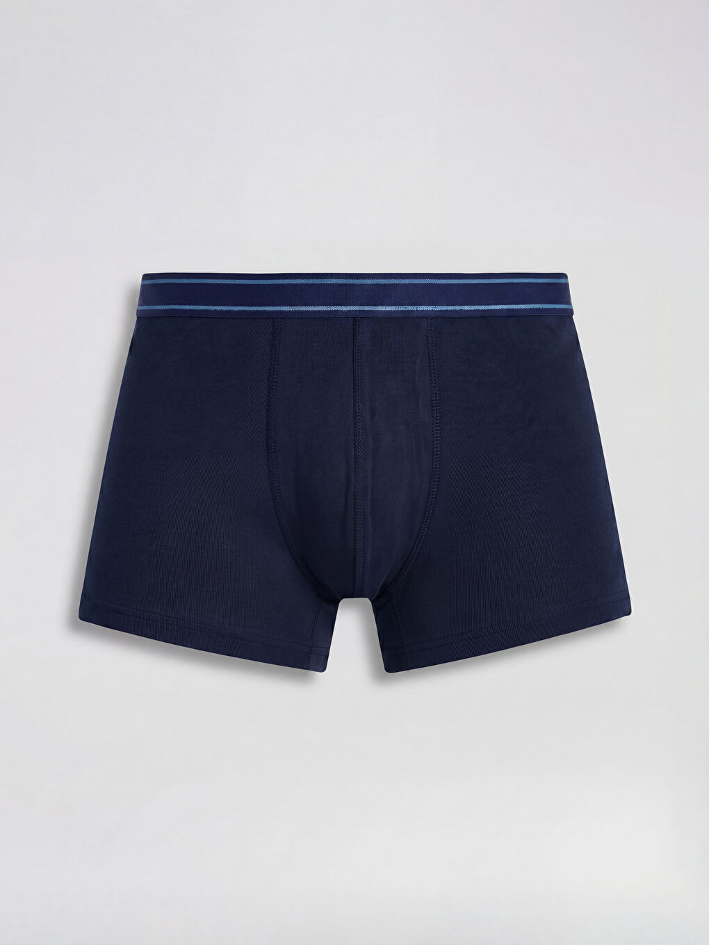 Mavi Pamuklu Esnek Erkek Boxer 3'lü-2