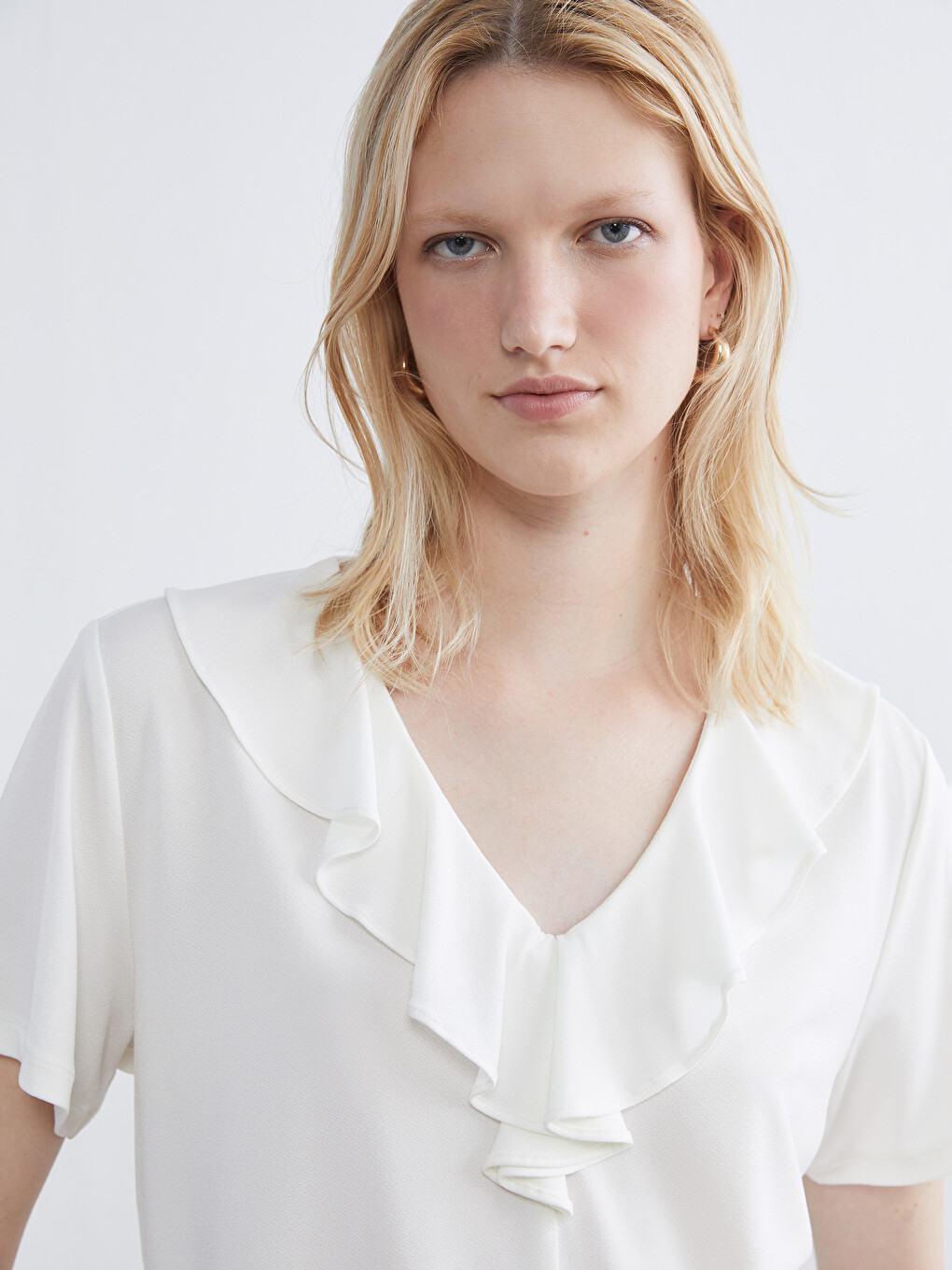 Woman White Blouse