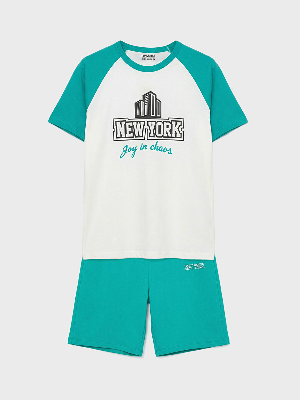 New York Printed Boy's T-Shirt and Shorts Set