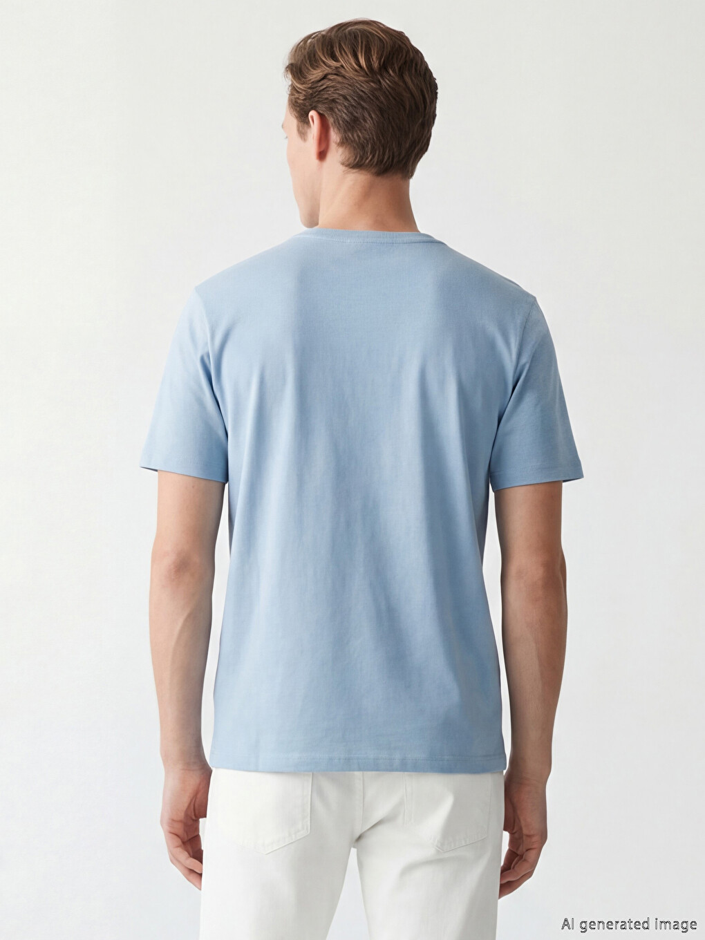 Mann Blau T-shirt-2