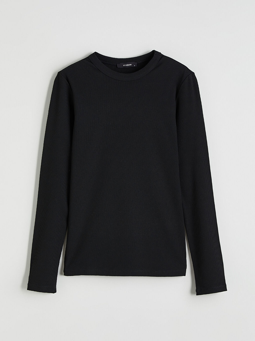 Siyah Dik Yaka Dokulu Kadın Body-4