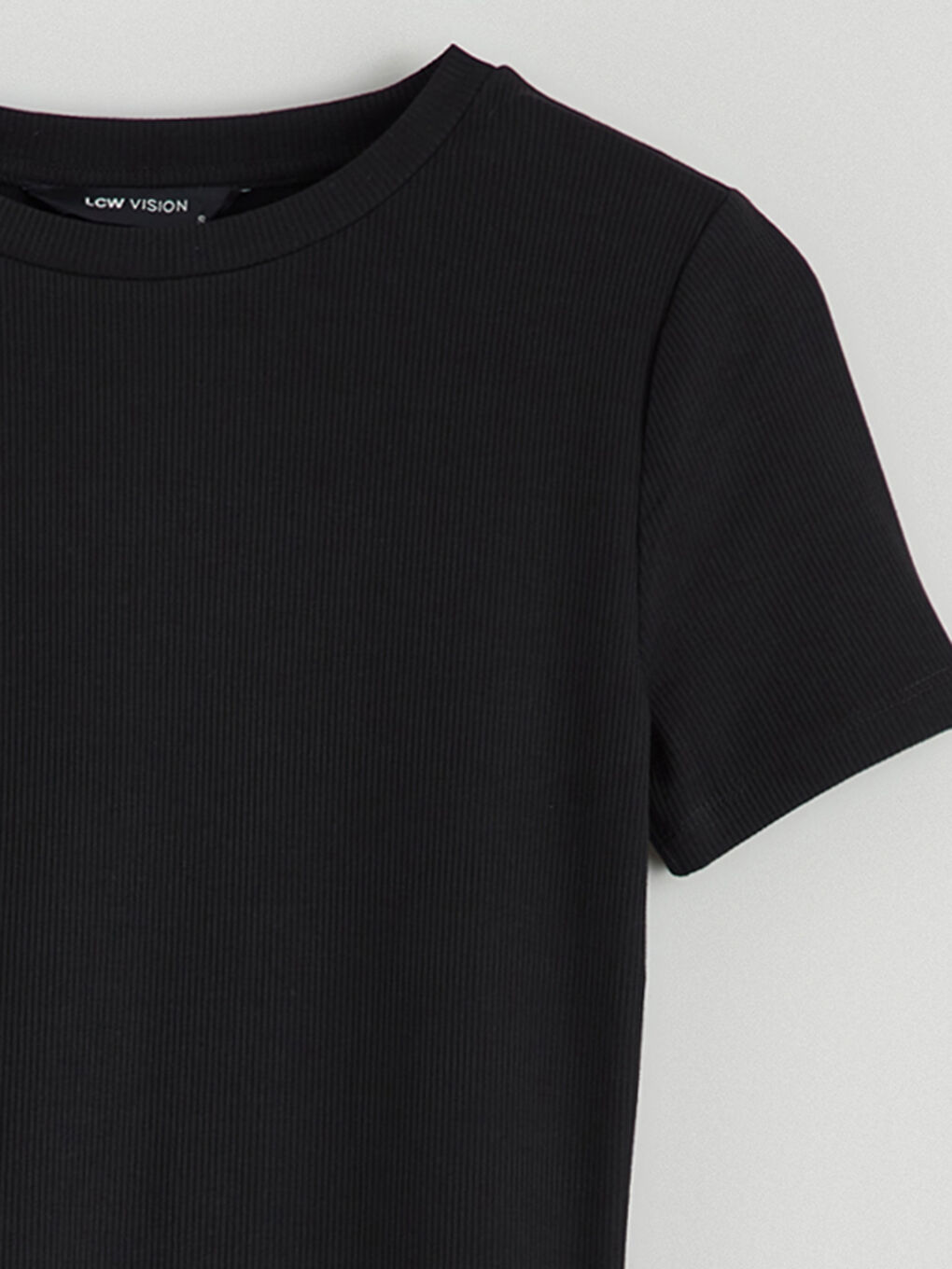 Robe Moulante à Col Rond-5