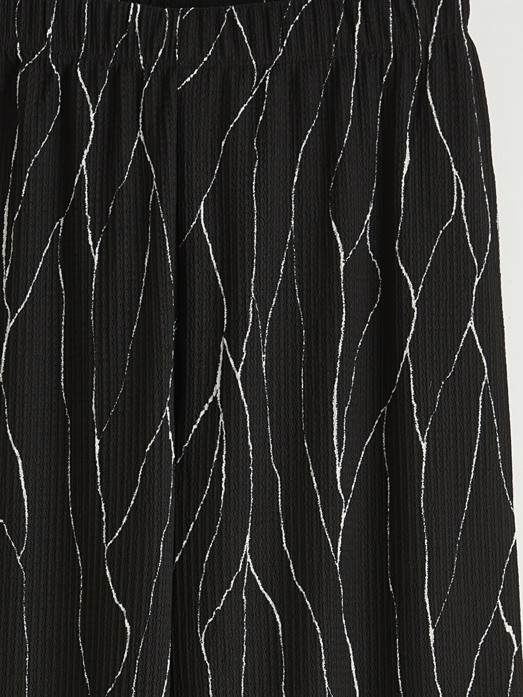 Elastic Waist Wide Leg Women's Trousers-5