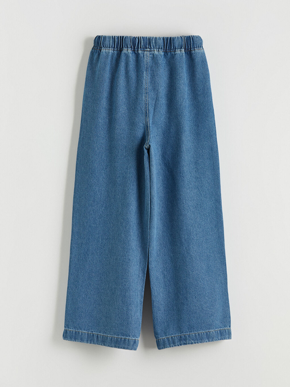 بنطلون جينز واسع الأرجل للبنات-2