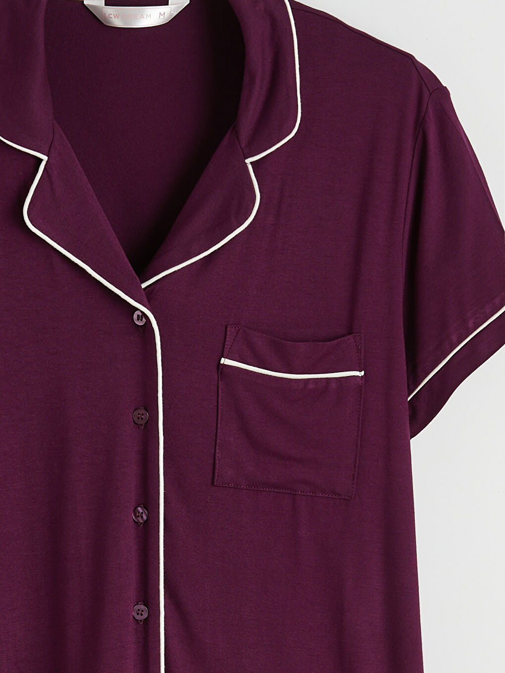 Mor Gömlek Yaka Kadın Pijama Takım-9