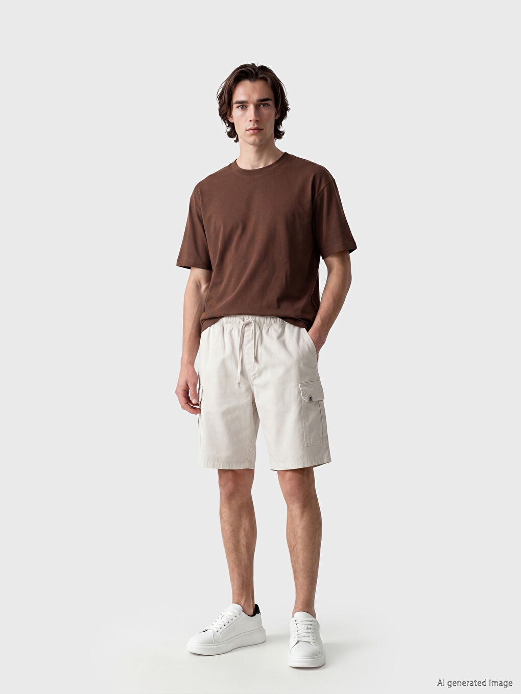 Regular Fit Gabardine Men's Cargo Shorts
