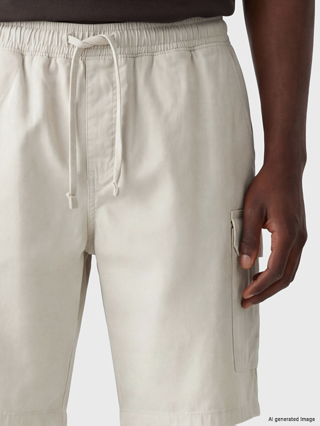 Regular Fit Gabardine Men's Cargo Shorts-2