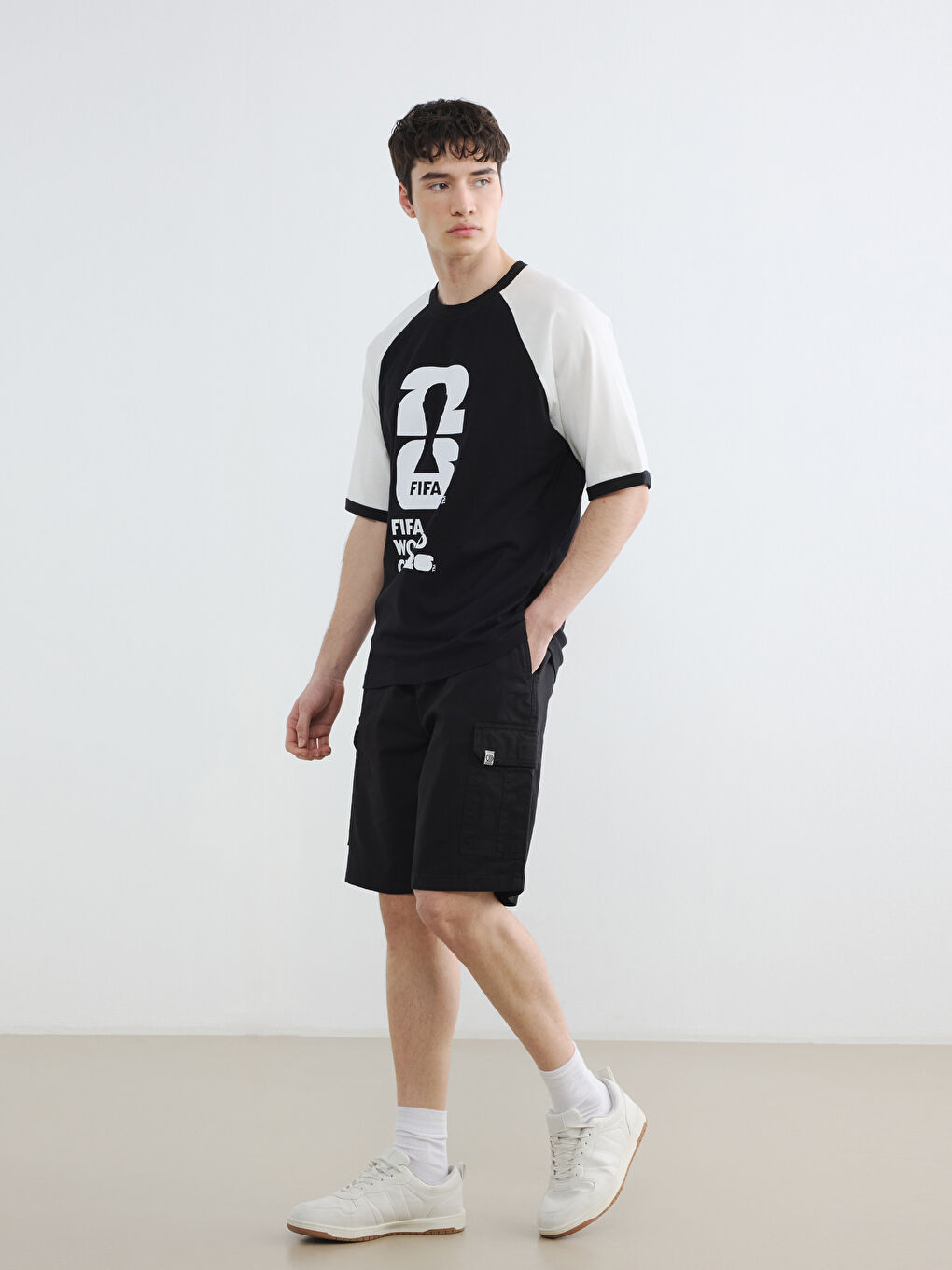Regular Fit Gabardine Men's Cargo Shorts