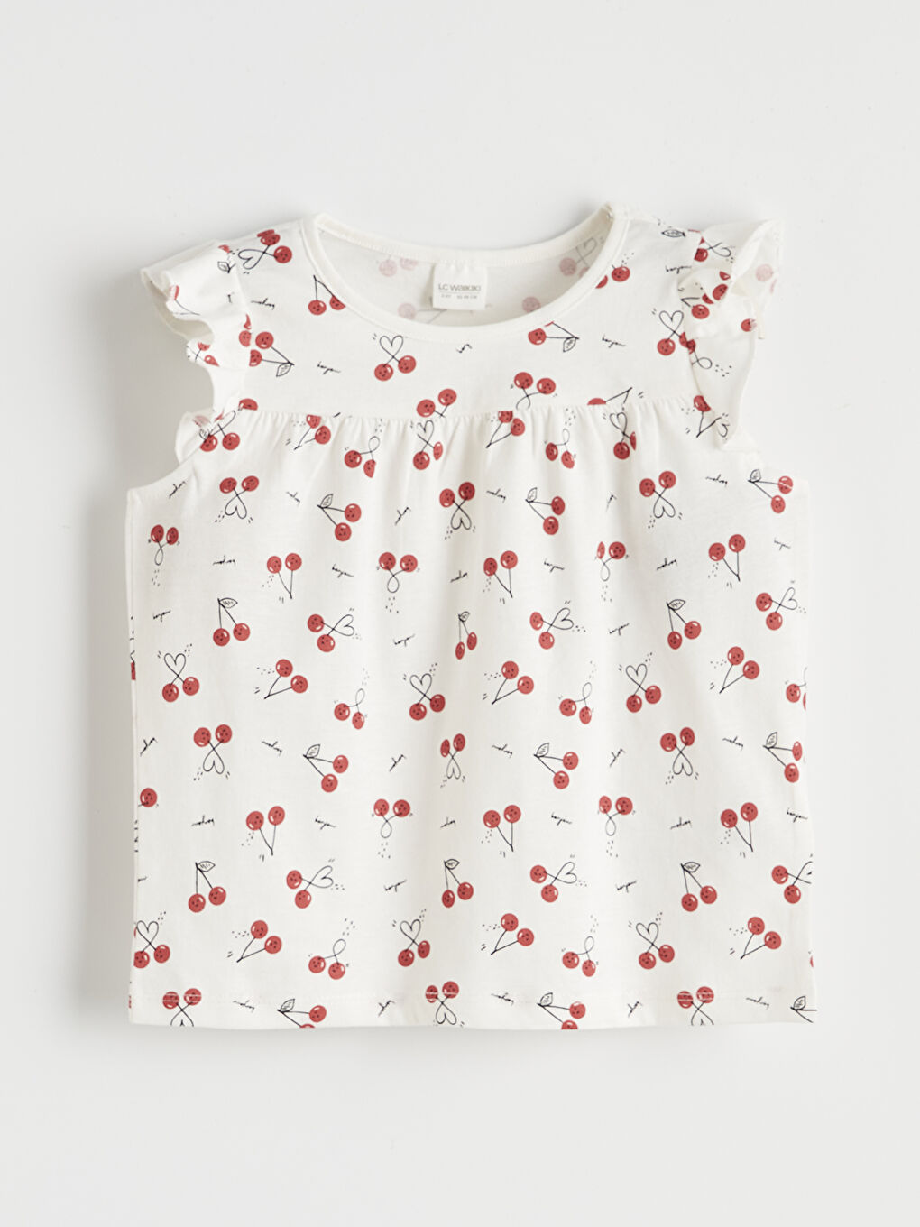 طقم بيجاما قصير بيج فاتح / ايكرو فتاة-1