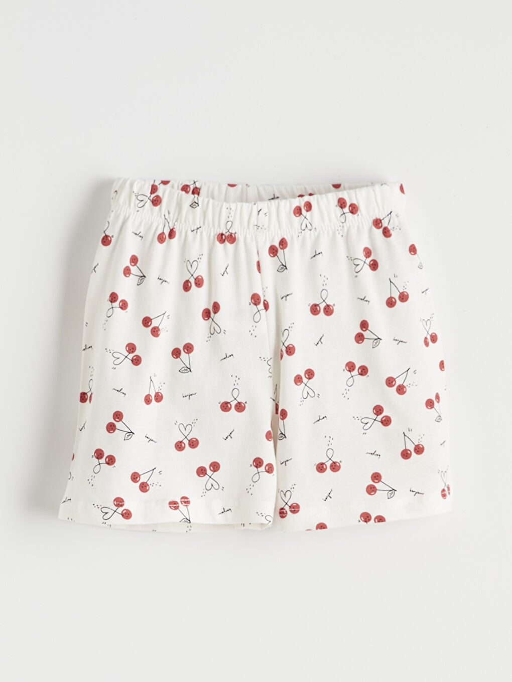 طقم بيجاما قصير بيج فاتح / ايكرو فتاة-3