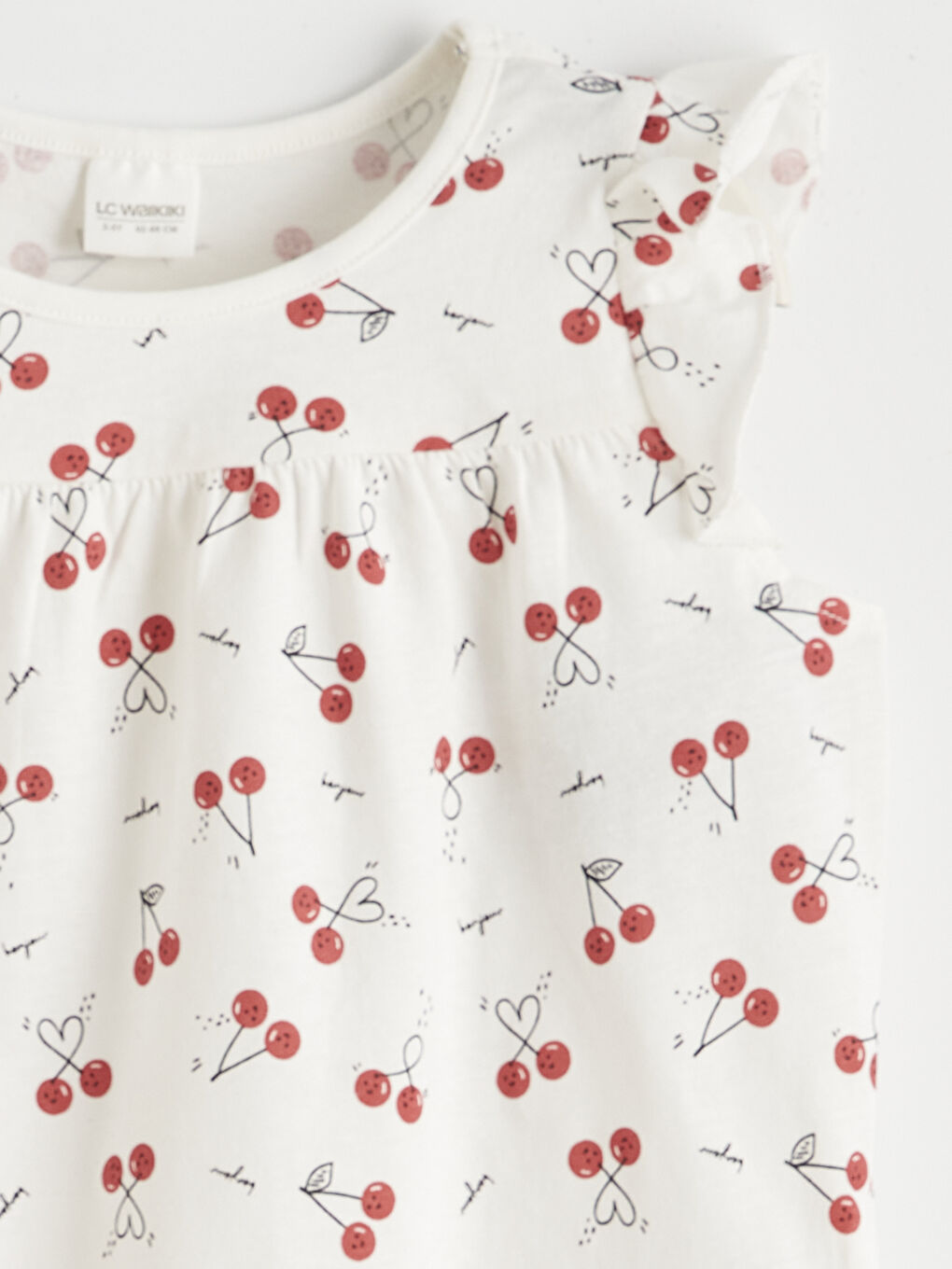 طقم بيجاما قصير بيج فاتح / ايكرو فتاة-5