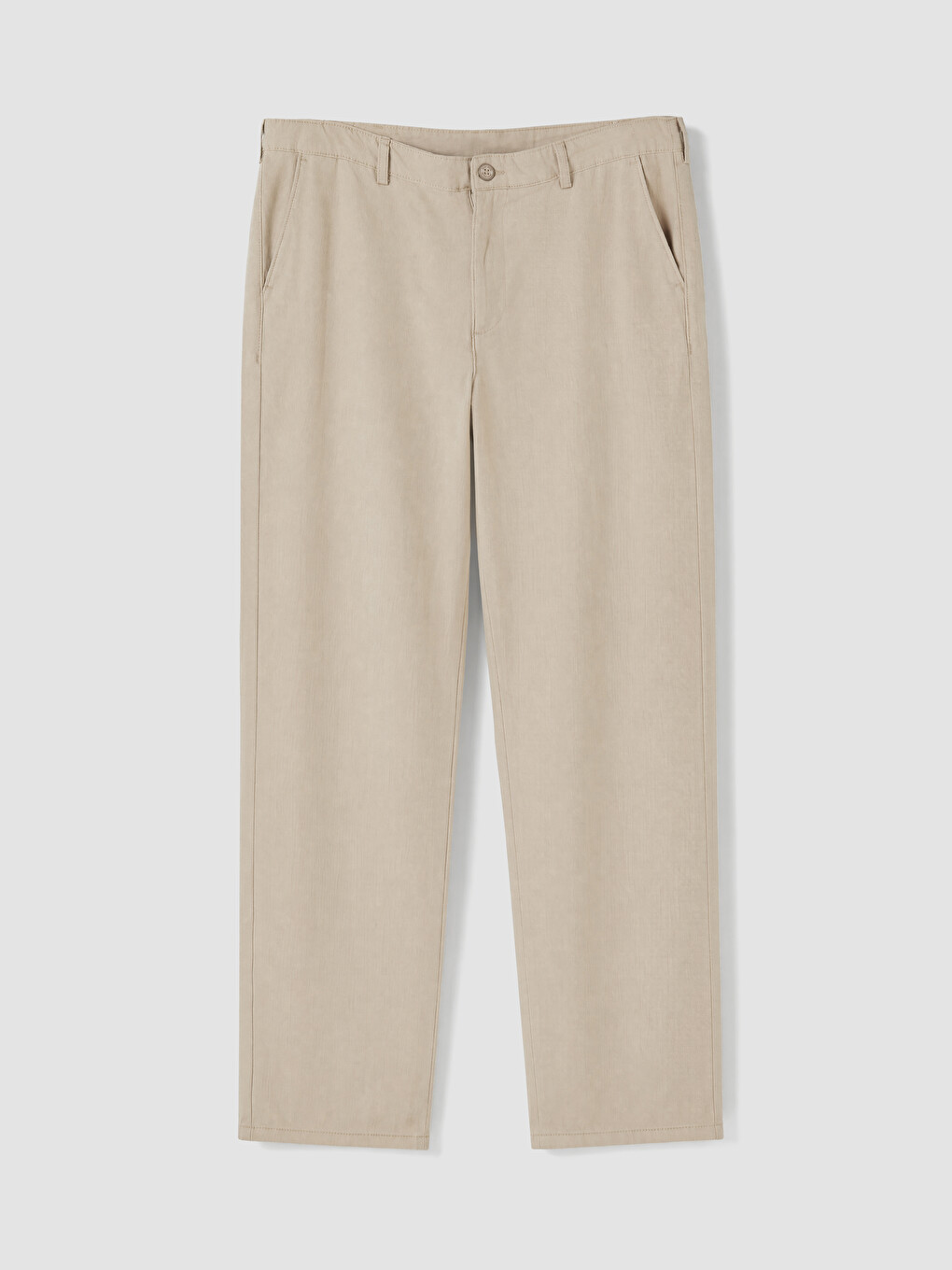 Slim Fit Linen Blend Men's Chino Trousers-4