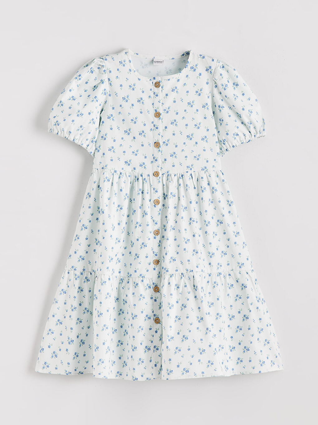 Crew Neck Floral Girls' Dress