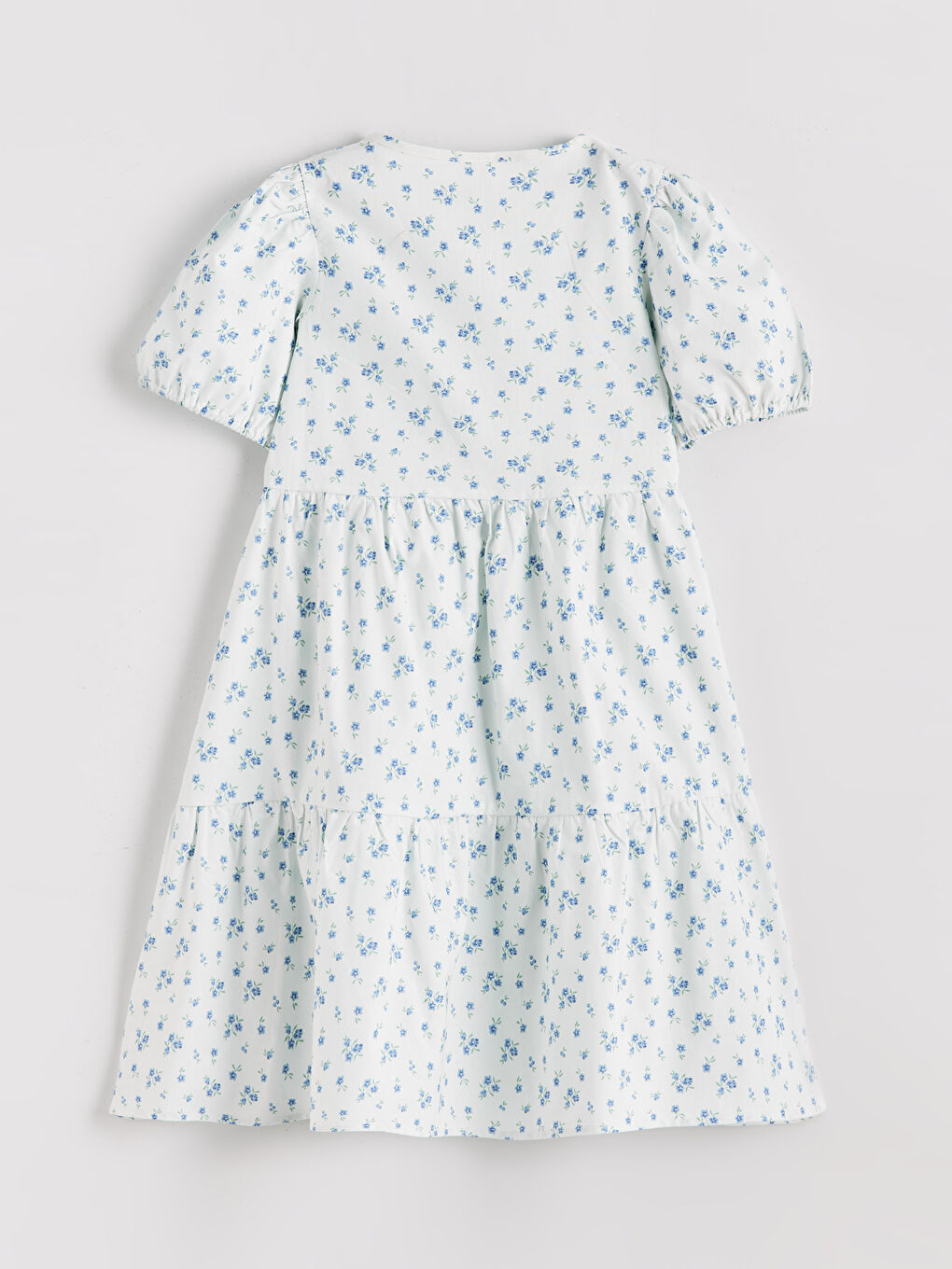 Crew Neck Floral Girls' Dress-1