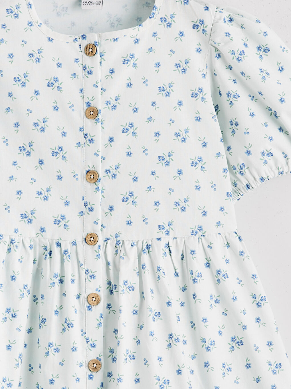 Crew Neck Floral Girls' Dress-2