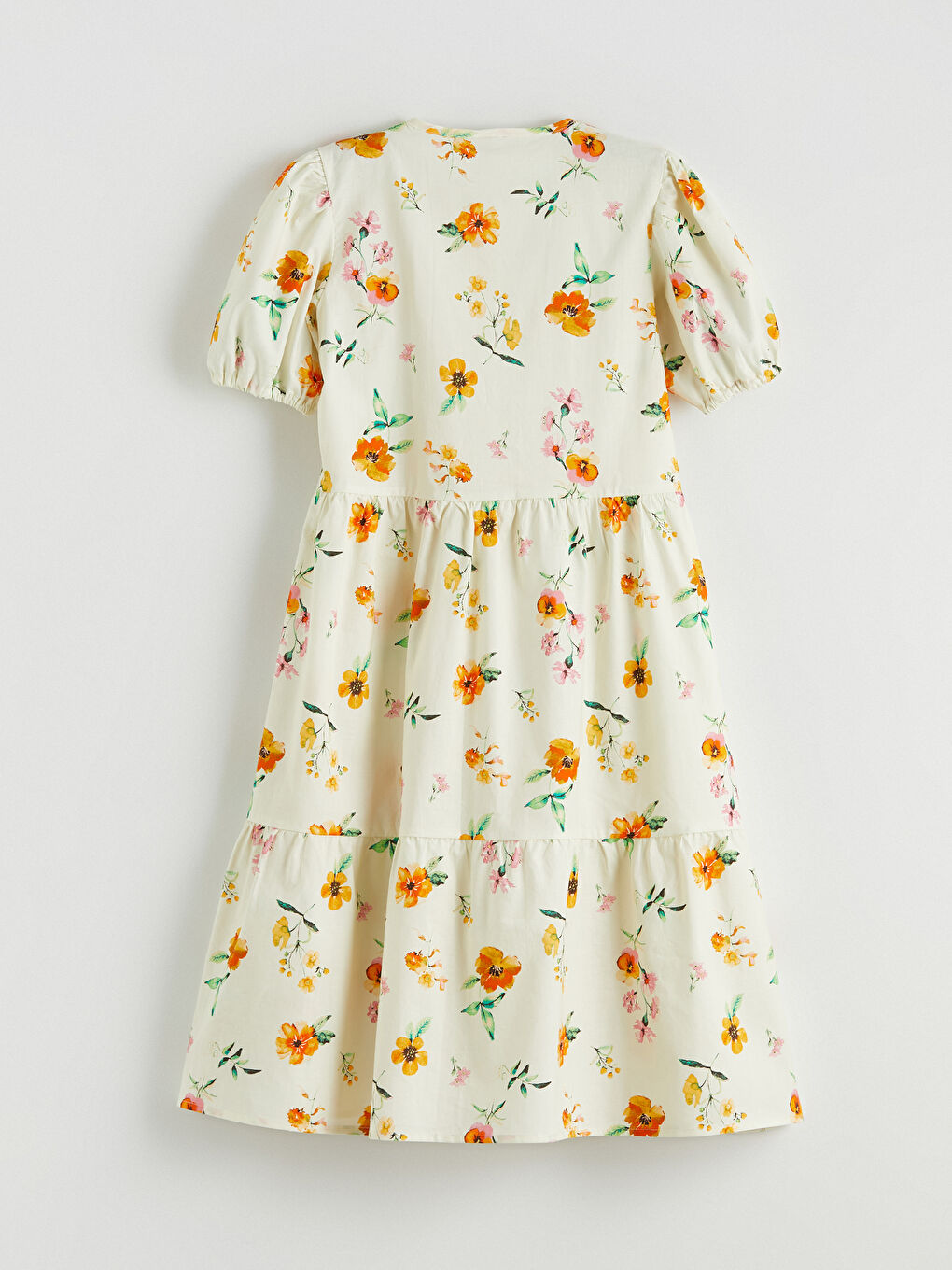 Crew Neck Floral Girls' Dress-2