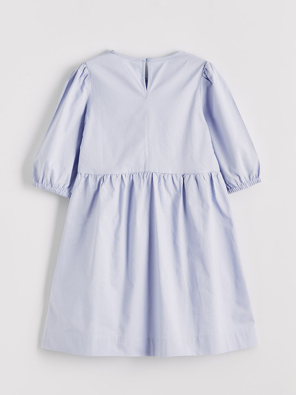 Crew Neck Bow Detailed Girls' Dress-1