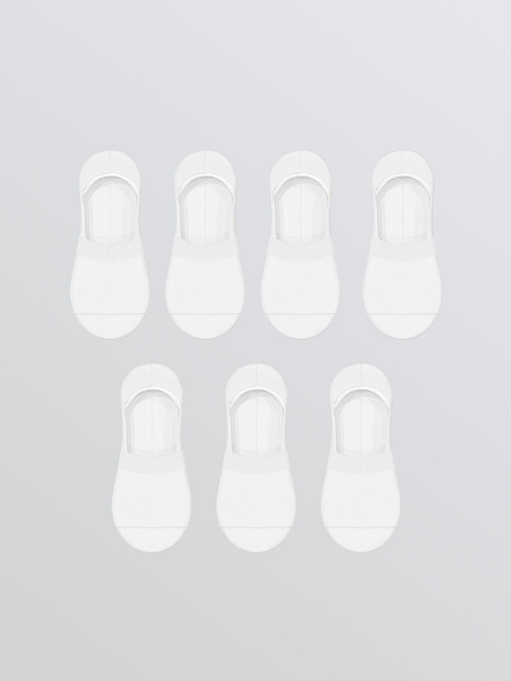 Beyaz Erkek Bambu Babet Çorap 7'li