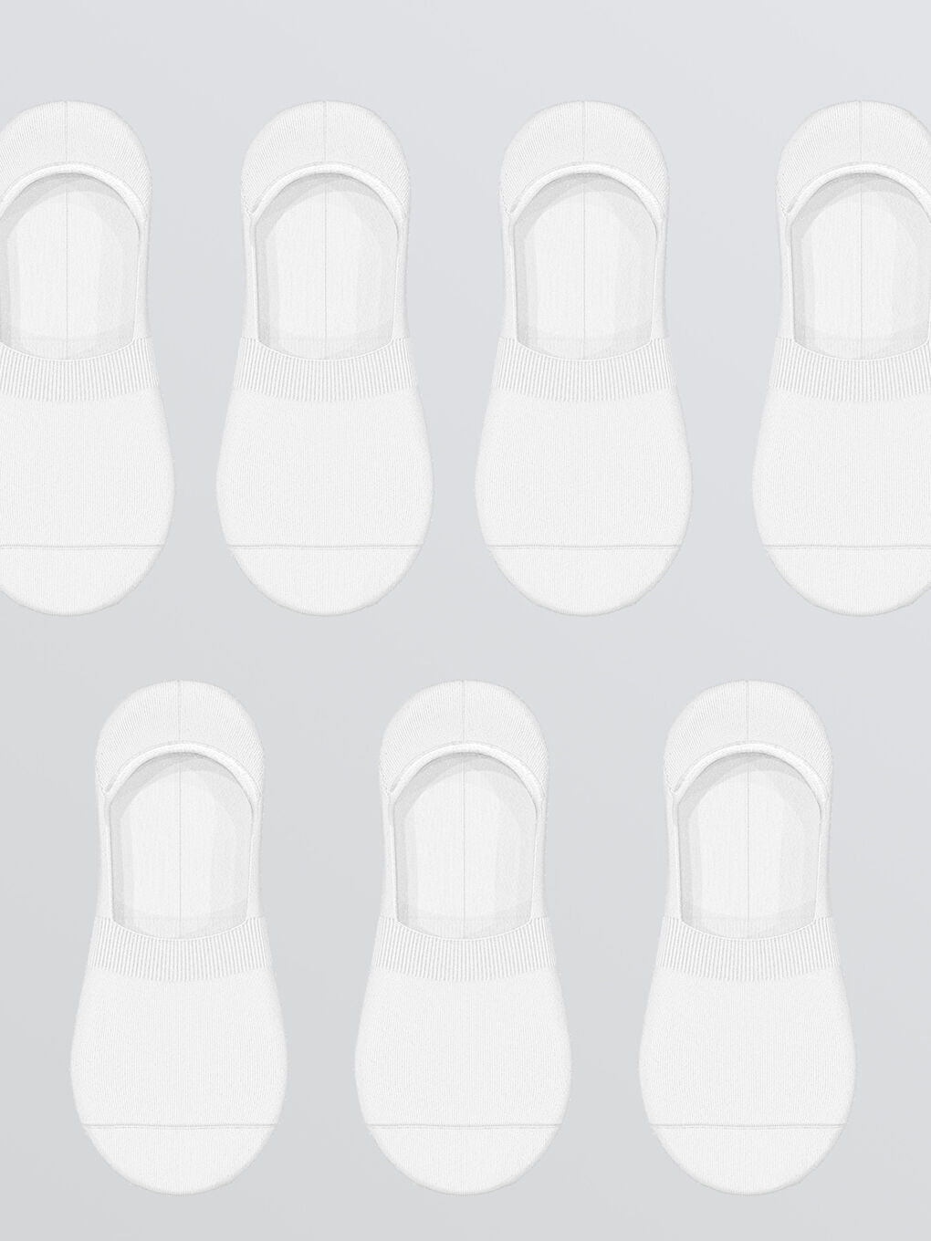 Beyaz Erkek Bambu Babet Çorap 7'li-1