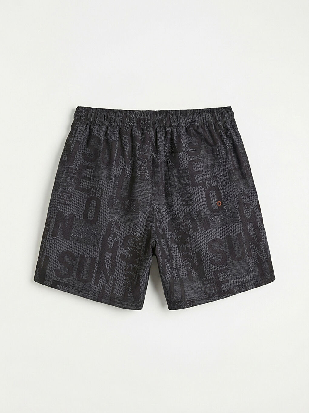 Short de bain pour homme à taille élastique imprimé de lettres-5