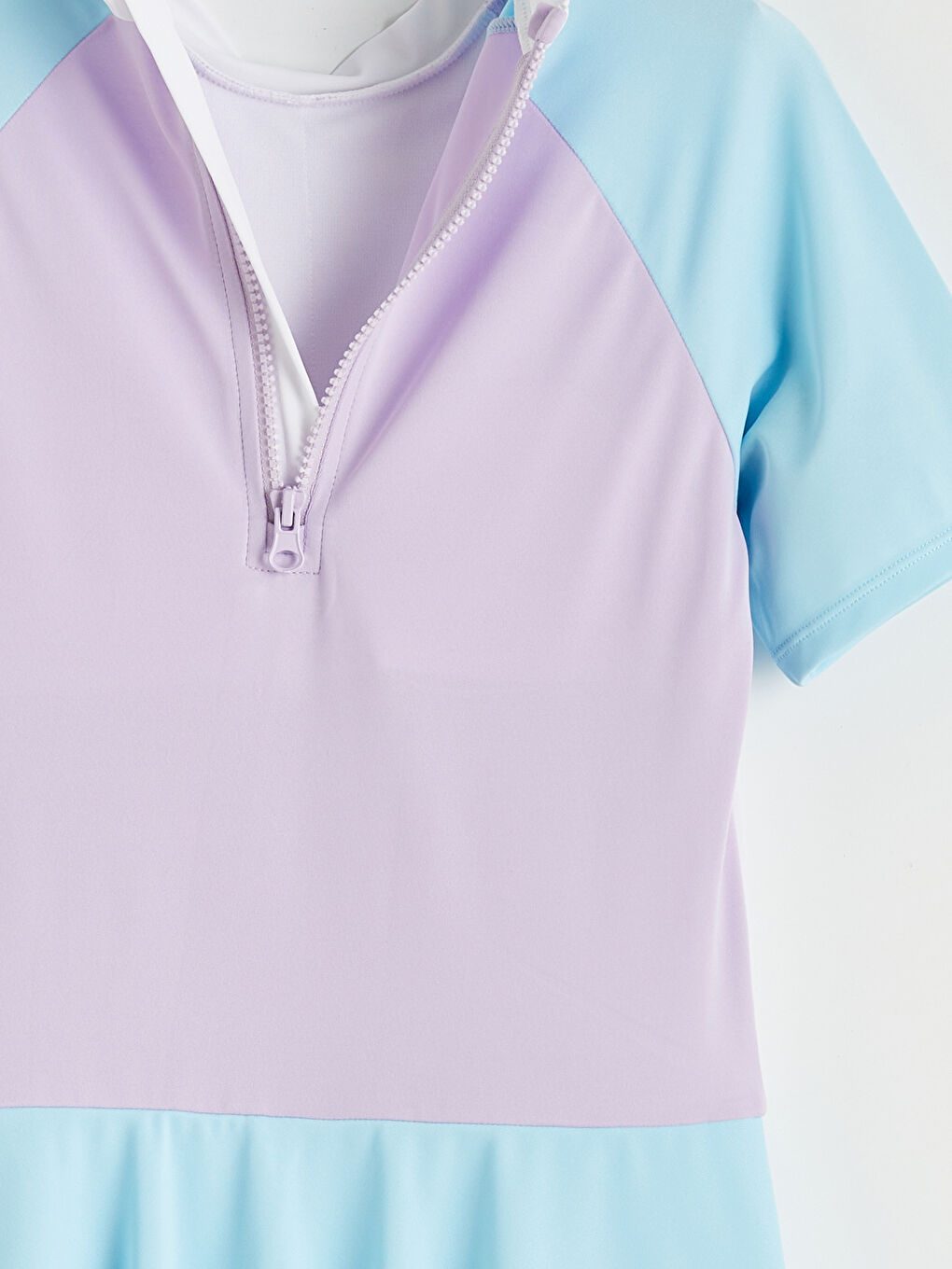 Mavi Baskılı Kız Çocuk Mayo-4