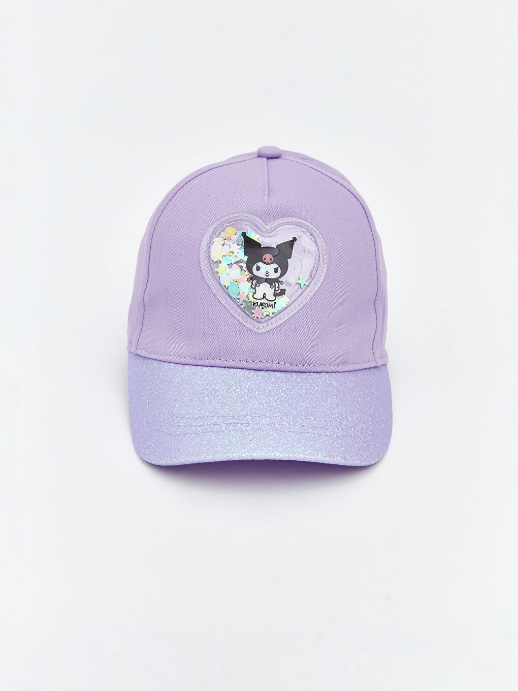 Lila Kuromi Baskılı Kız Bebek Kep Şapka 