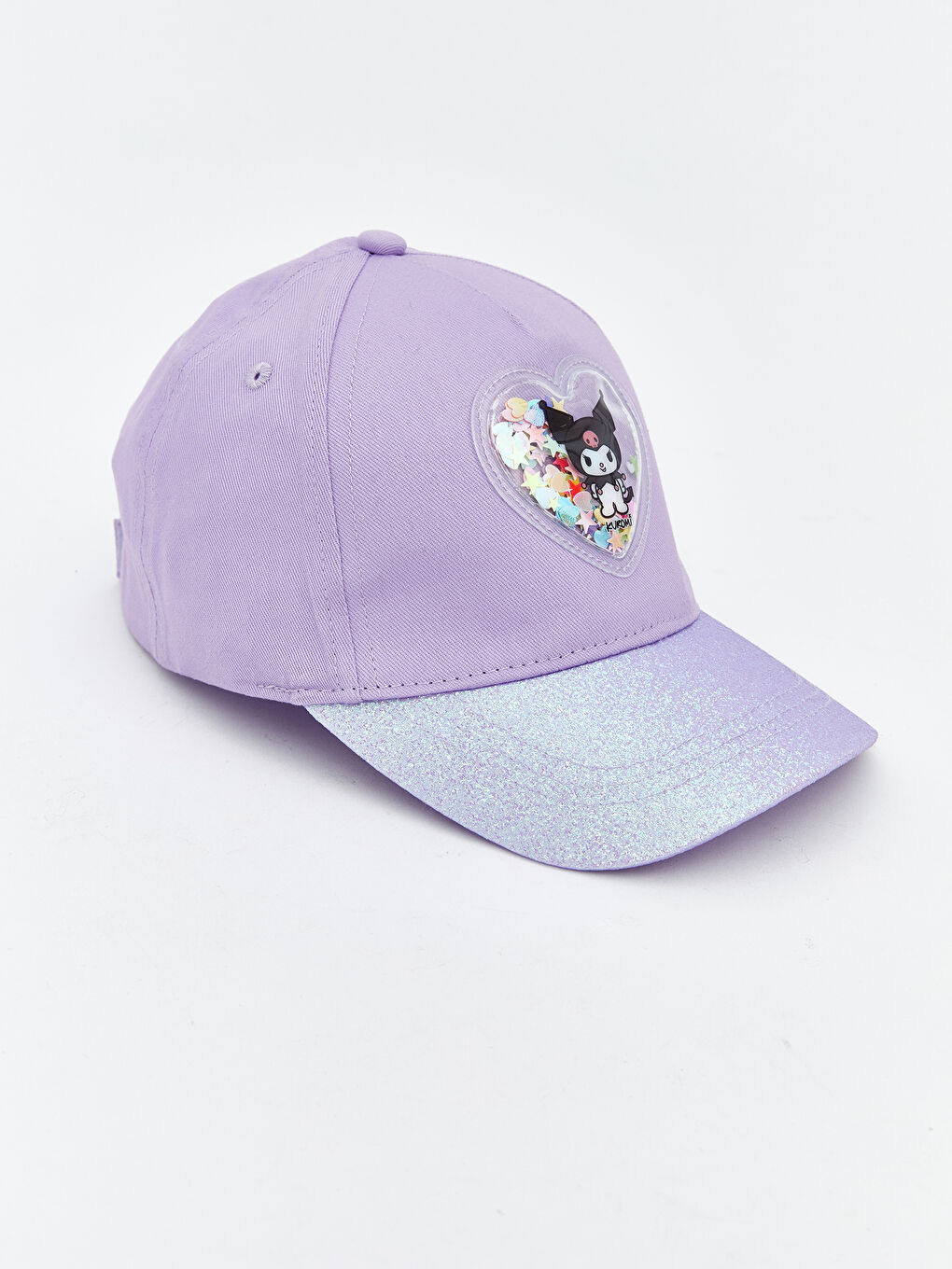 Lila Kuromi Baskılı Kız Bebek Kep Şapka -1