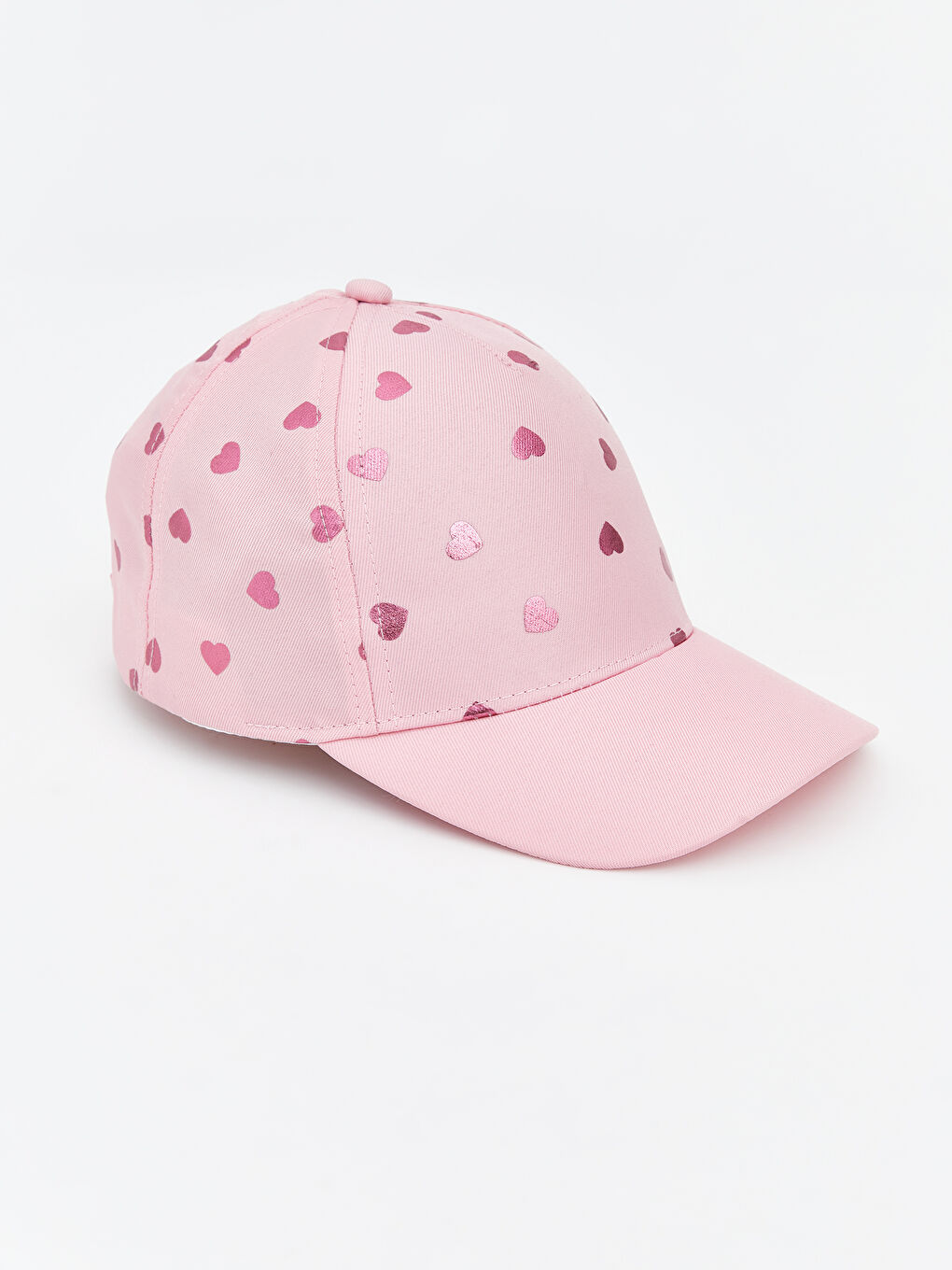 Kalp Desenli Kız Bebek Kep Şapka -1