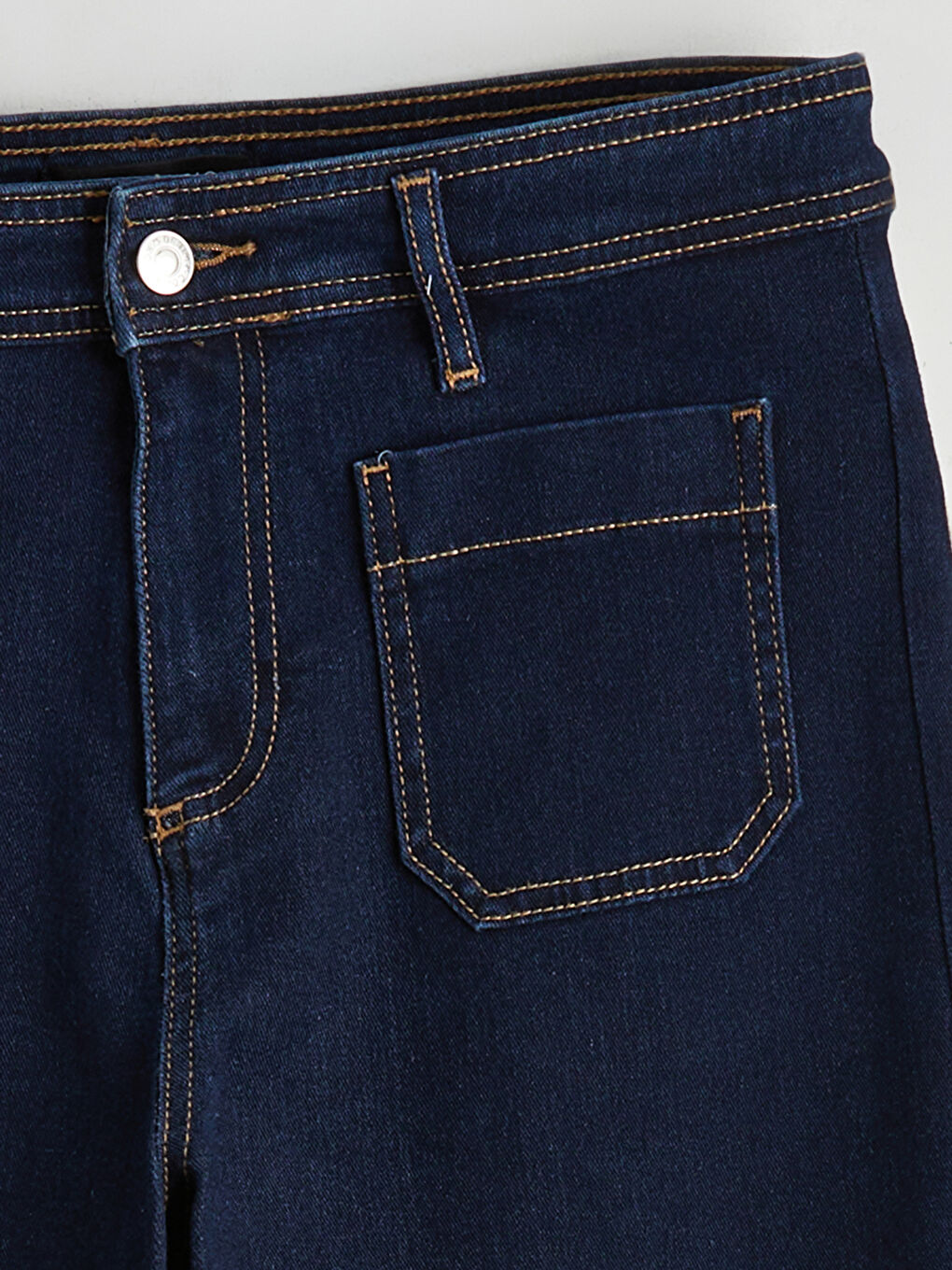 İndigo Wideleg Kadın Jean Pantolon-6