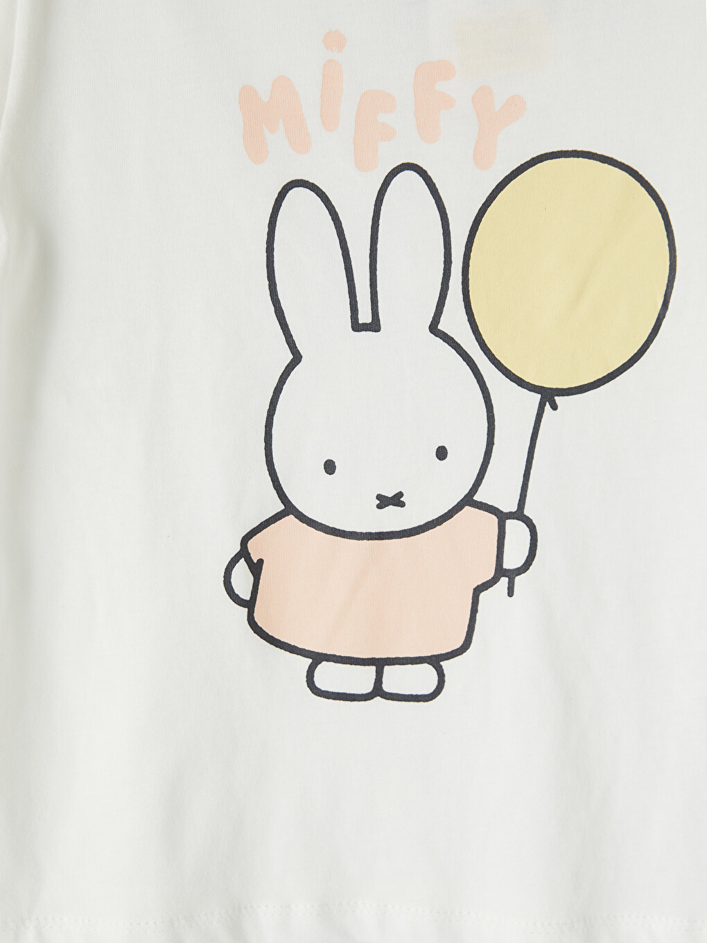 Ekru Miffy Baskılı Kız Çocuk Şortlu Pijama Takımı-2