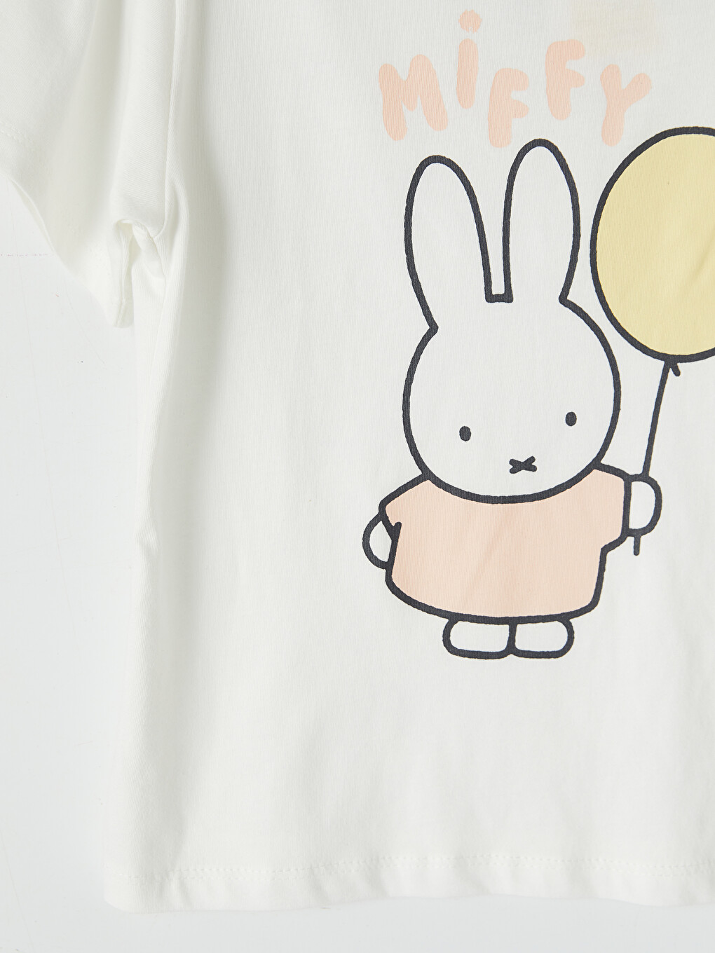 Ekru Miffy Baskılı Kız Çocuk Şortlu Pijama Takımı-4