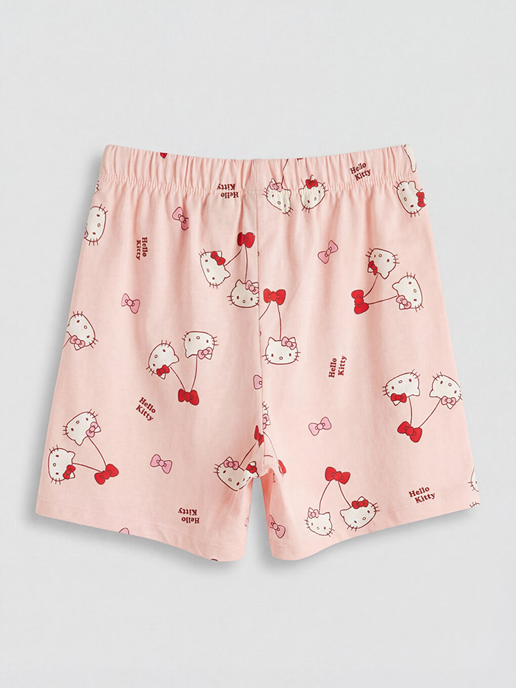 Pembe Hello Kitty Baskılı Kız Çocuk Şortlu Pijama Takımı-4