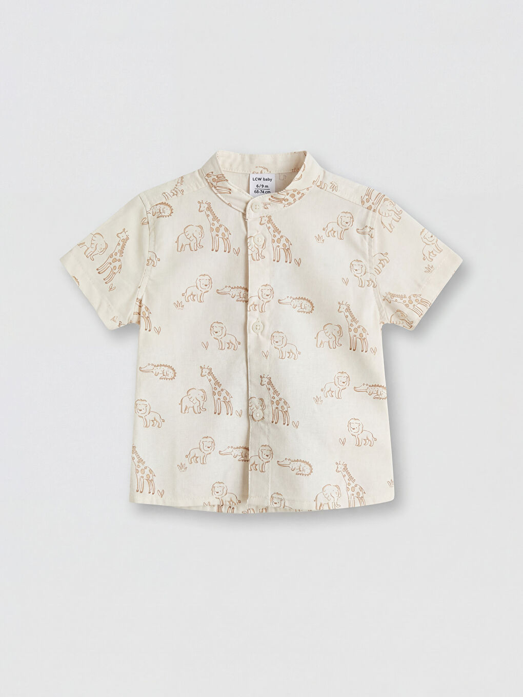 طقم قميص وشورت أولاد رضع بنقشة حيوانات-1