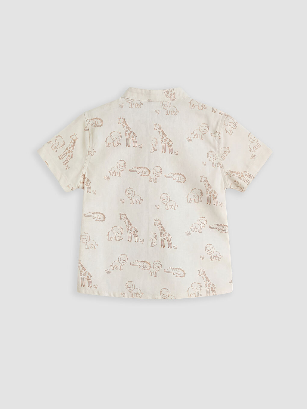 طقم قميص وشورت أولاد رضع بنقشة حيوانات-3