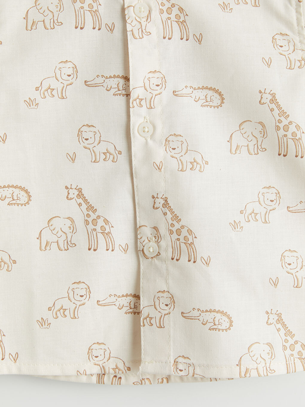 طقم قميص وشورت أولاد رضع بنقشة حيوانات-5