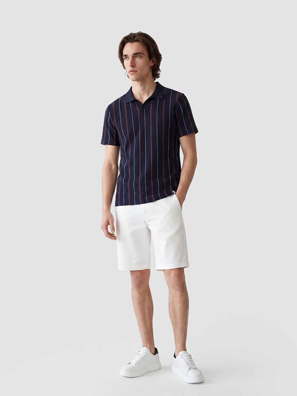 Muška polo majica s prugama-1