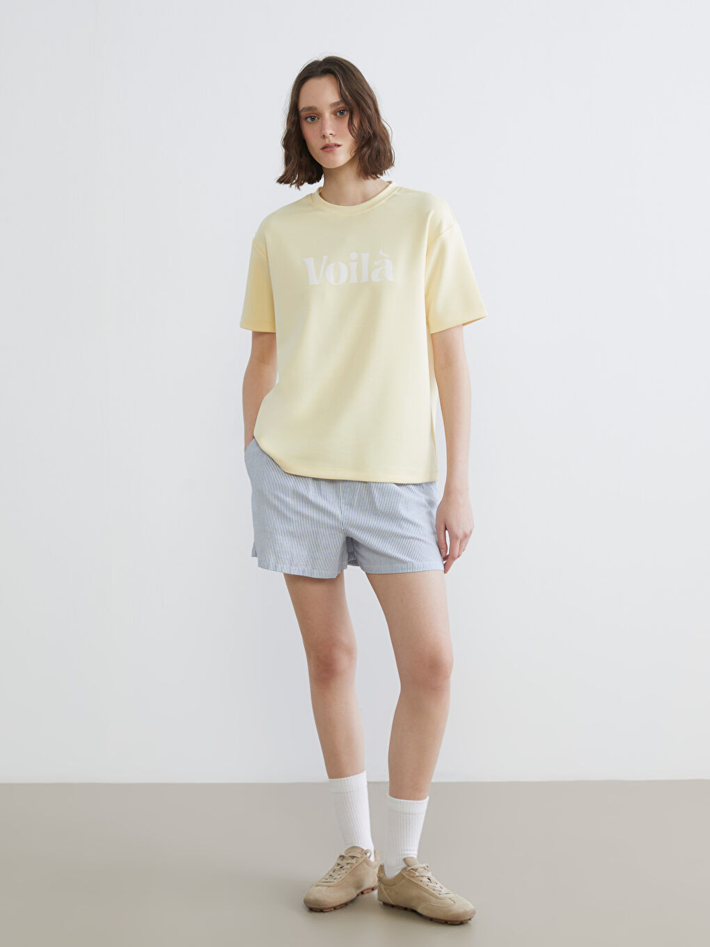 Crew Neck Printed Women's T-Shirt-1