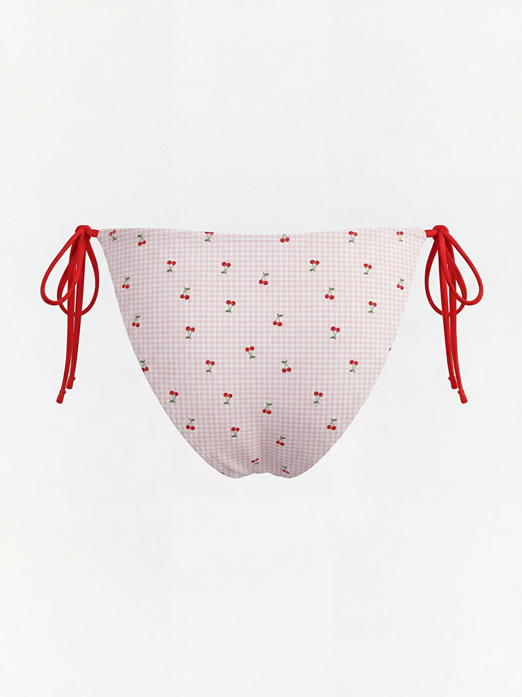 Cherry Patterned Strappy Women's Brazilian Bikini Bottom-1